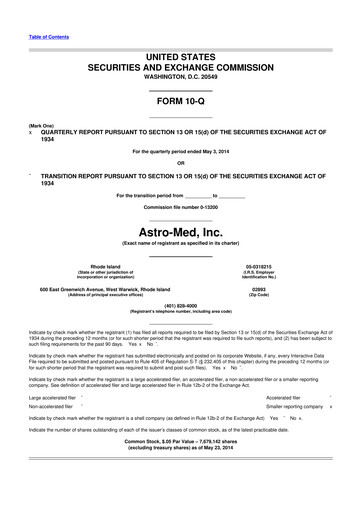 Thumbnail AstroNova, Inc. 10-Q Quarterly Report FY2015 