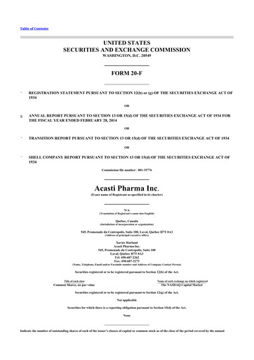 Thumbnail Grace Therapeutics 20-F Annual Report 