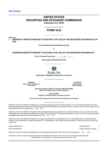 Thumbnail Argan 10-Q Quarterly Report FY2015 