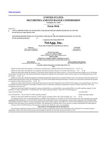 Thumbnail NetApp
 10-K Annual Report 2014