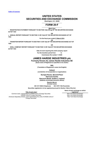 Thumbnail James Hardie Industries
 20-F Annual Report 2014