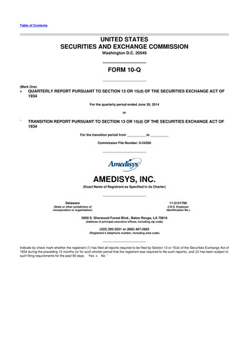 Thumbnail Amedisys 10-Q Quarterly Report FY 
