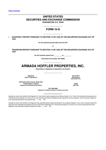 Vorschaubild Armada Hoffler Properties
 10-Q Quartalsbericht  