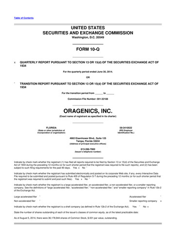 Thumbnail Oragenics 10-Q Quarterly Report FY2014 