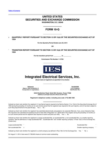 Thumbnail IES Holdings 10-Q Quarterly Report FY2014 