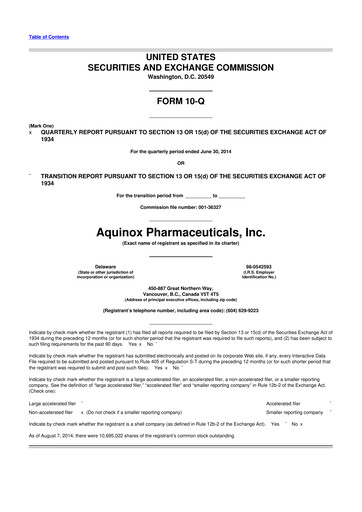 Miniature Neurogene 10-Q Rapport trimestriel 2014 