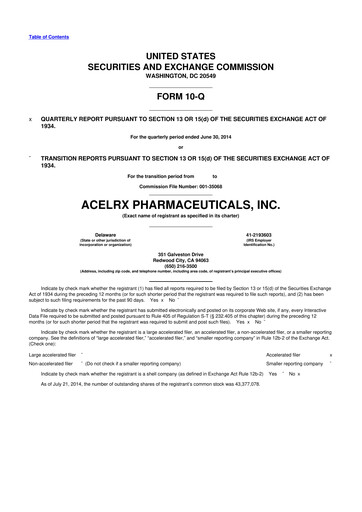 Thumbnail Talphera 10-Q Quarterly Report FY2014 