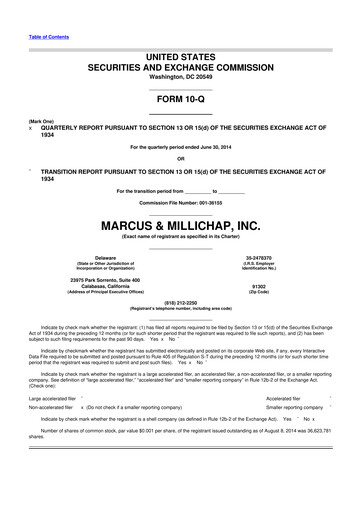 Thumbnail Marcus & Millichap 10-Q Quarterly Report FY2014 
