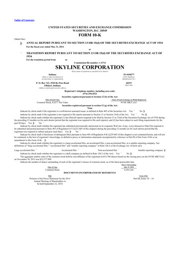 Thumbnail Champion Homes 10-K Annual Report 2014