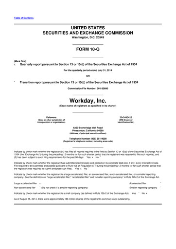 Thumbnail Workday 10-Q Quarterly Report FY2014 