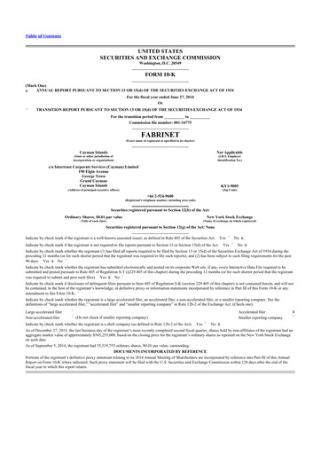 Miniature Fabrinet
 10-K Rapport annuel 2014