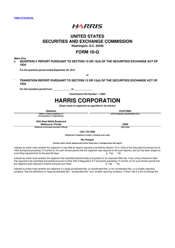 Thumbnail L3Harris Technologies 10-Q Quarterly Report FY2015 