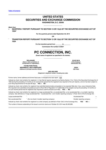 Thumbnail PC Connection
 10-Q Quarterly Report FY2014 