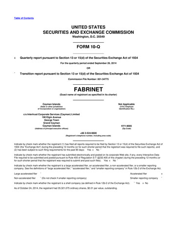 Thumbnail Fabrinet
 10-Q Quarterly Report FY2015 