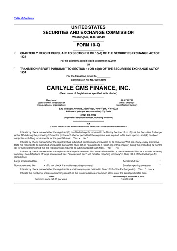 Thumbnail Carlyle Secured Lending 10-Q Quarterly Report FY 