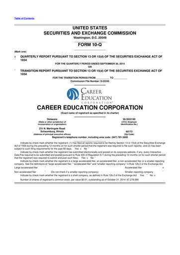 Miniature Perdoceo Education 10-Q Rapport trimestriel 2014 