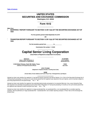 Thumbnail Sonida Senior Living 10-Q Quarterly Report FY2014 