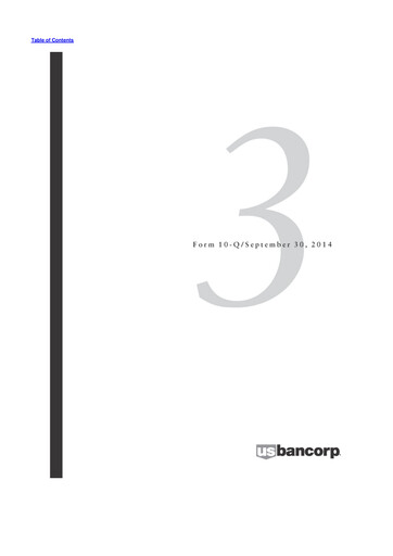 Thumbnail U.S. Bancorp 10-Q Quarterly Report FY2014 