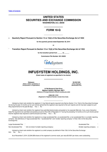 Thumbnail InfuSystem 10-Q Quarterly Report FY2014 