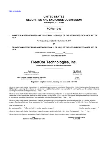Thumbnail Corpay 10-Q Quarterly Report FY2014 