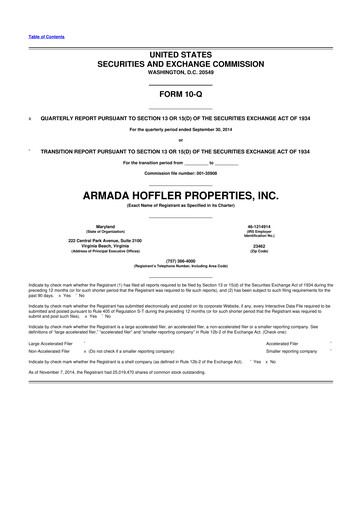 Vorschaubild Armada Hoffler Properties
 10-Q Quartalsbericht  