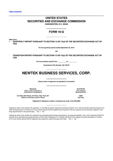 Thumbnail NewtekOne 10-Q Quarterly Report FY2014 