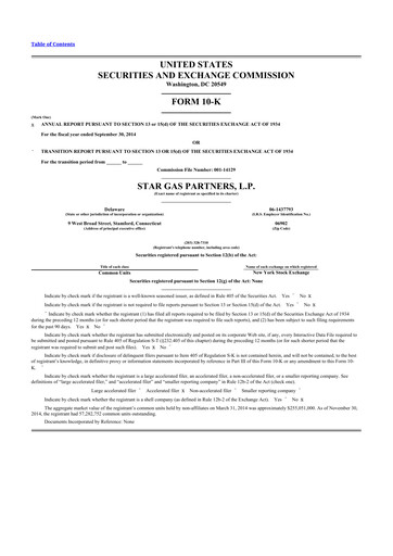 Thumbnail Star Group 10-K Annual Report 2014