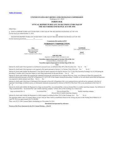 Thumbnail Nordson 10-K Annual Report 2014