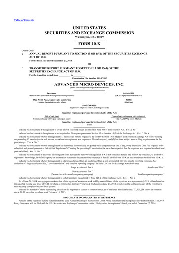 Thumbnail AMD 10-K Annual Report 2014