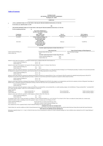 Thumbnail United Airlines Holdings
 10-K Annual Report 2014