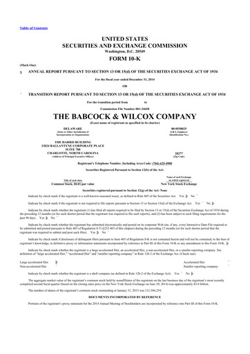 Thumbnail BWX Technologies
 10-K Annual Report 2014