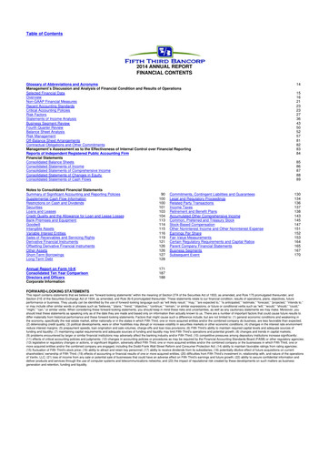 Thumbnail Fifth Third Bank
 10-K Annual Report 
