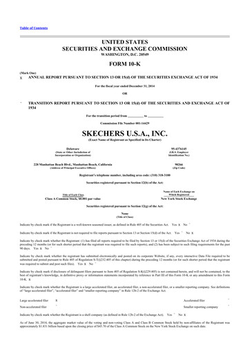 Thumbnail Skechers
 10-K Annual Report 2014