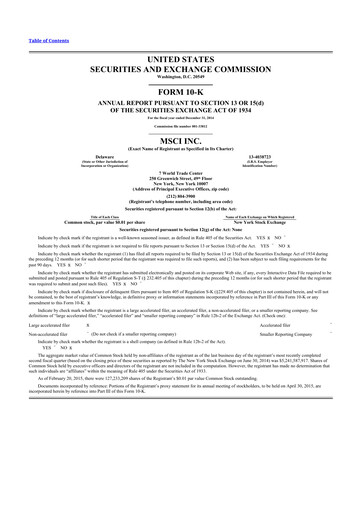 Thumbnail MSCI 10-K Annual Report 2014