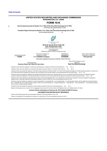 Vorschaubild Magnera 10-K Jahresbericht 2014