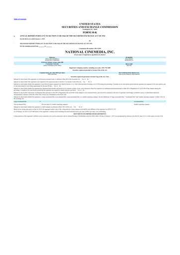 Thumbnail National CineMedia 10-K Annual Report 2014