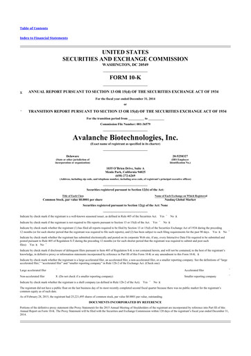 Thumbnail Adverum Biotechnologies
 10-K Annual Report 2014