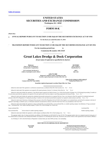 Thumbnail Great Lakes Dredge & Dock Corp. 10-K Annual Report 2014