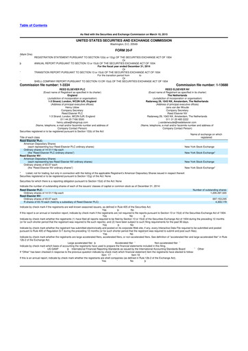 Miniature RELX 20-F Rapport annuel 