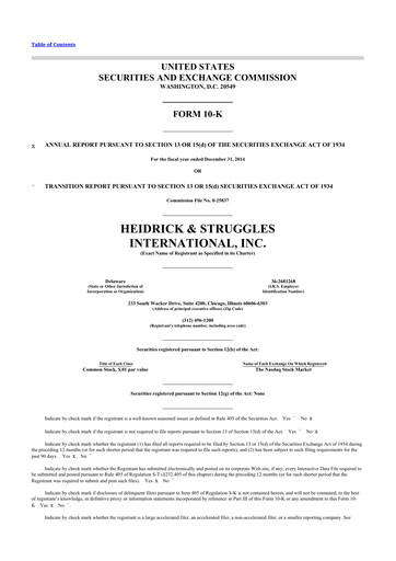 Thumbnail Heidrick & Struggles

 10-K Annual Report 2014