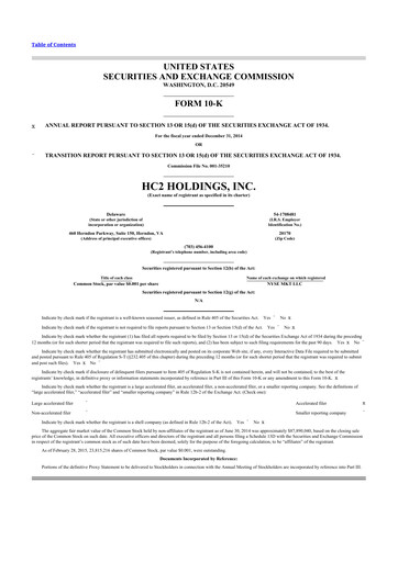 Thumbnail INNOVATE Corp. 10-K Annual Report 2014