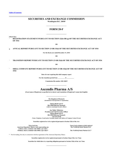 Thumbnail Ascendis Pharma
 20-F Annual Report 