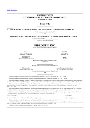 Thumbnail FibroGen 10-K Annual Report 