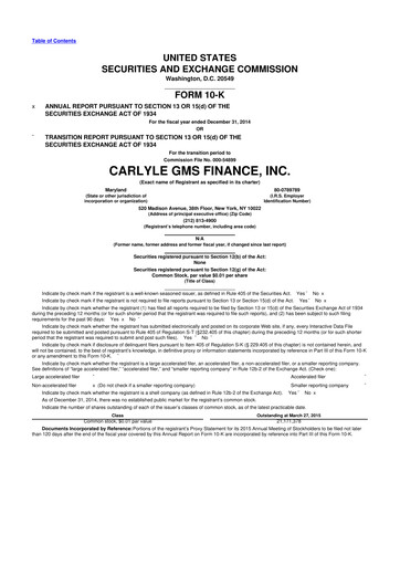 Thumbnail Carlyle Secured Lending 10-K Annual Report 