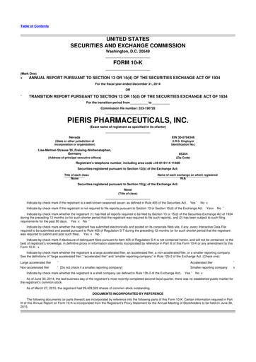 Thumbnail Palvella Therapeutics 10-K Annual Report 2014