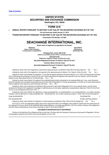 Thumbnail SeaChange International 10-K Annual Report 2015