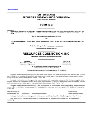 Thumbnail RGP (Resources Connection) 10-Q Quarterly Report FY2015 