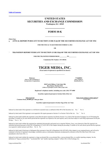 Thumbnail Fluent 10-K Annual Report 2014