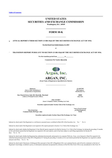 Thumbnail Argan 10-K Annual Report 2015