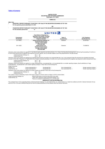 Thumbnail United Airlines Holdings
 10-Q Quarterly Report FY2015 
